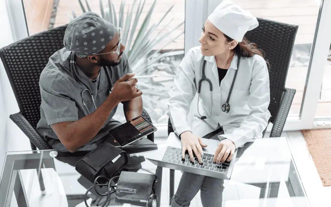 Doctor consulting with a patient for general medicine.